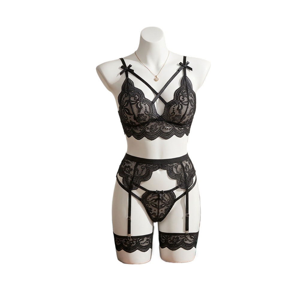 Women's Floral Lace Lingerie S - Garter Belt Set review and price